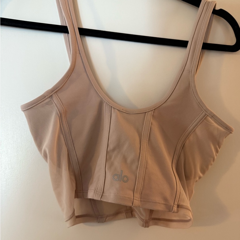 ALO Yoga Cream Bra Top - Picture 2 of 3